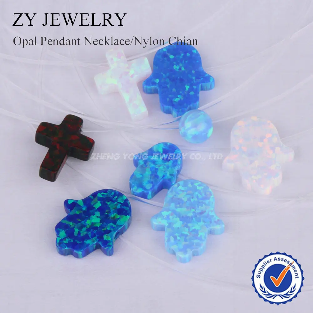 1 шт Прозрачный нейлон синтетический опал Фатима рука Хамса ожерелье Opalo много