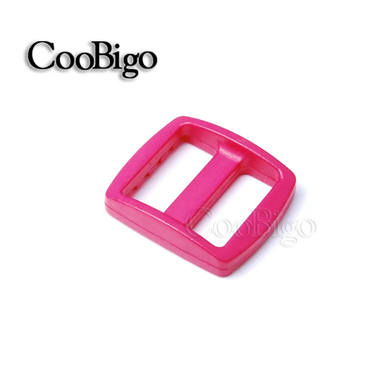 Pink 100 шт. пакет 3/"(20 мм) красочные пластик изогнутые трехмерный ползунок регулировать пряжки шире Стиль Рюкзак бретели для нижнего белья детали для сумок аксессуары - Цвет: Pink