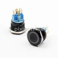 1pc ds697 12v 22mm waterproof ip67 matal self locking push button switch free russia shipping