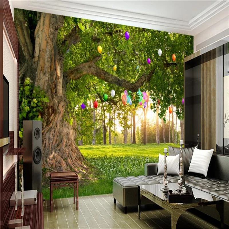 3D обои природа деревья фото настенные фрески живые стены для спальни домашний