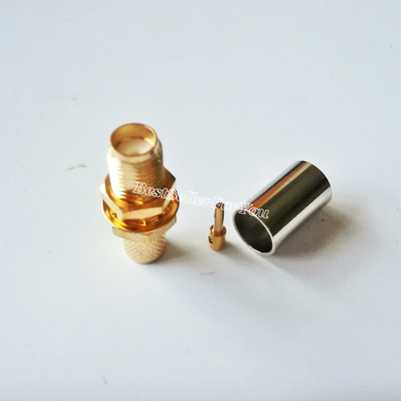 10 шт. SMA женский переборка обжимной для RG 8X LMR240 RG8X кабель RF разъем|bulkhead connector|l connector