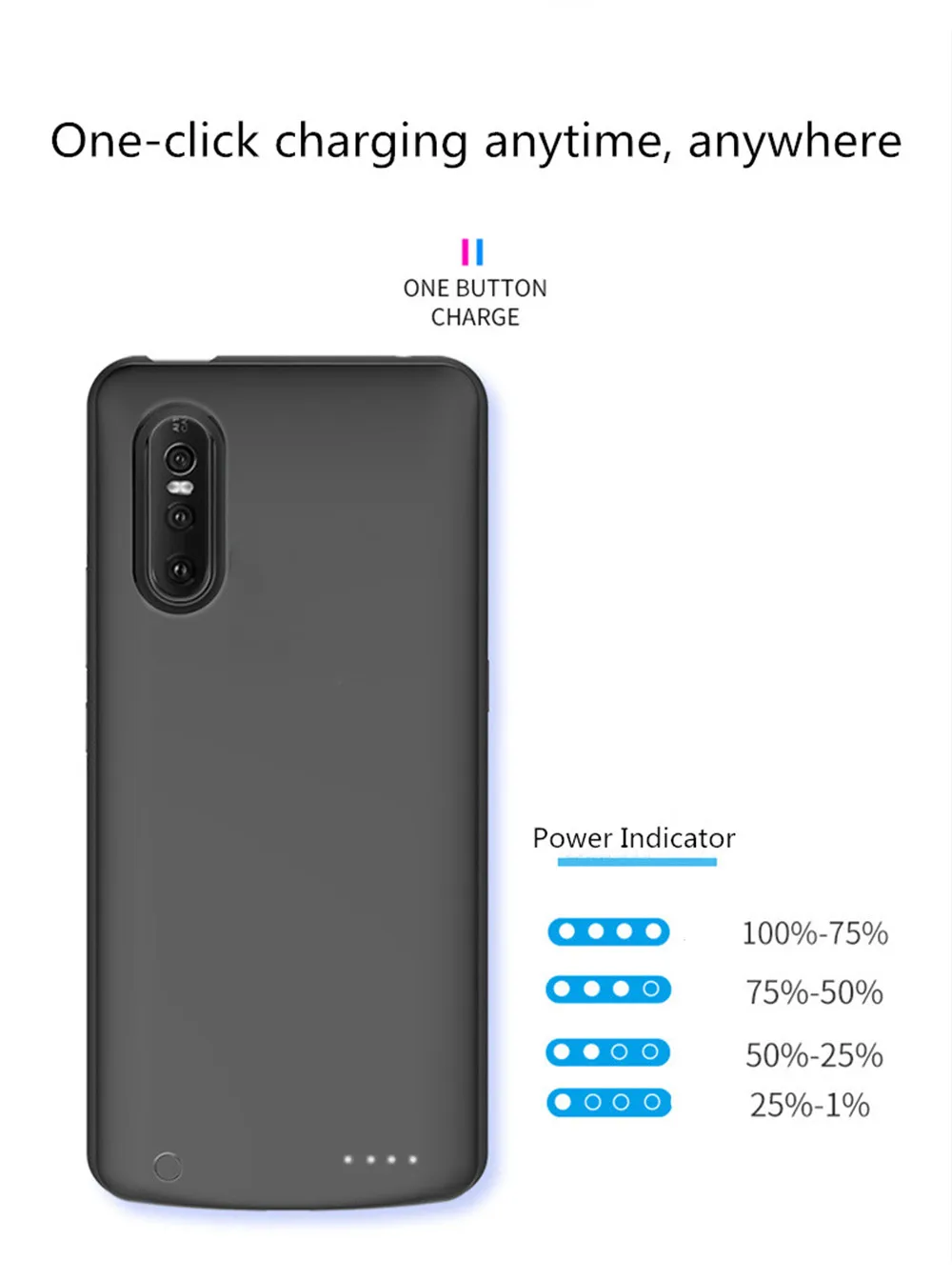 Портативное зарядное устройство Крышка для Vivo S1 Pro высококачественный корпус питания 6500 мАч Внешний внешний смарт-Аккумулятор Чехол-аккумулятор