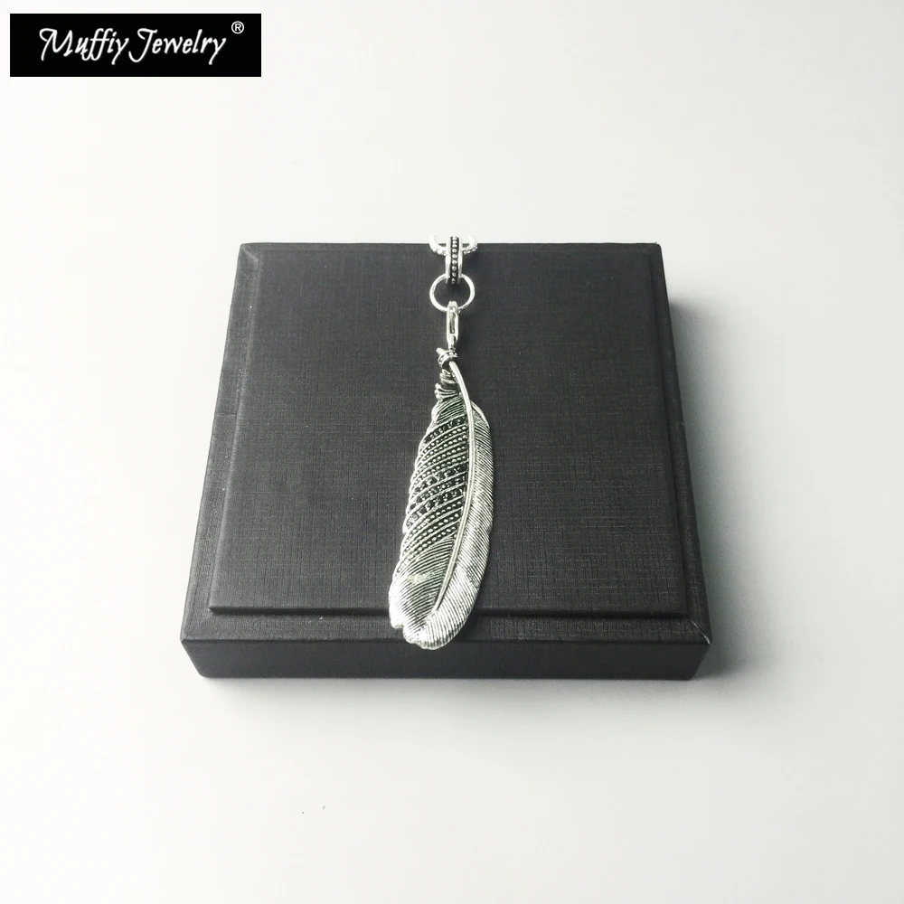 Ожерелье из черного пера Европейская мода Rebel хорошие ювелирные изделия для