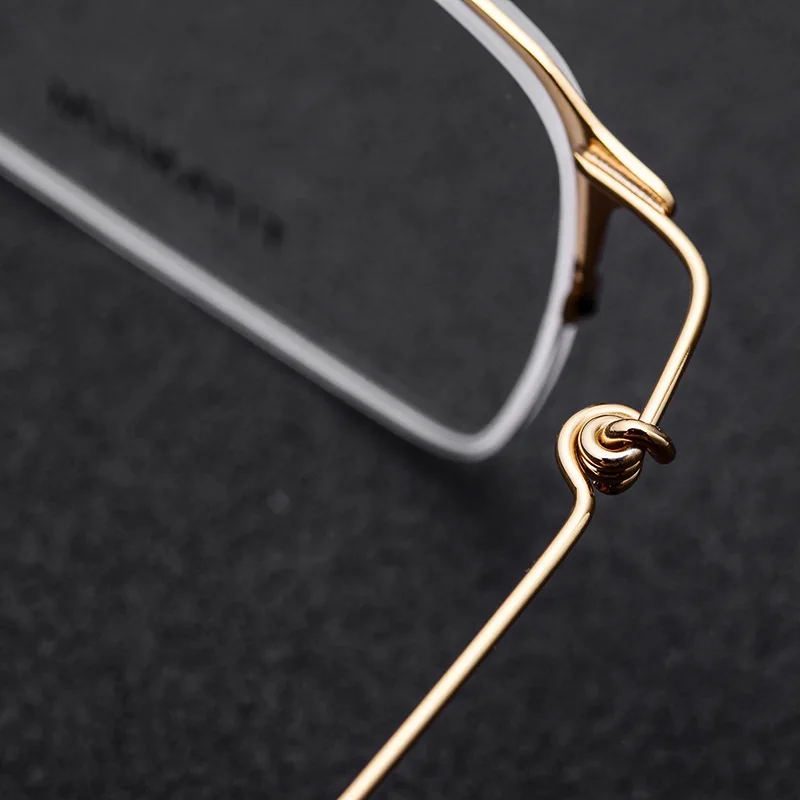 Мужские очки без оправы из титанового сплава оптические полуоправы для