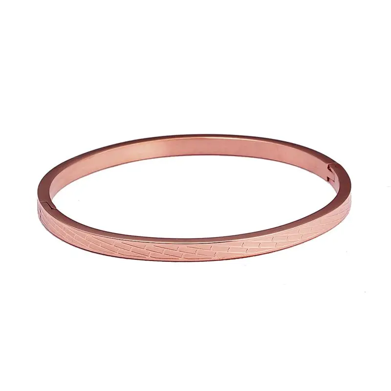 rose gold style 1 Роскошные брендовые браслеты, винтажные очаровательные браслеты из нержавеющей стали, открытые браслеты-манжеты для женщин, дамские повседневные Свадебные ювелирные изделия - Окраска металла: rose gold style 1