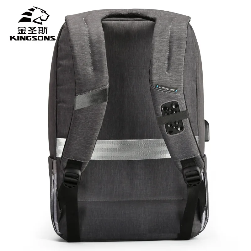 Backpack Men Women 15.6 Inch Laptop Bagpack for Teenager USB Charging Anti Theft Computer Back Packs Travel School Bag Kingsons | Багаж и