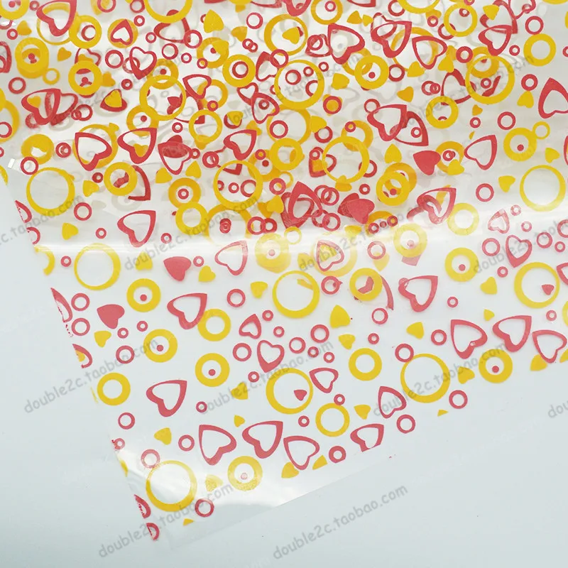 10 шт./партия Шоколадные Переводные листы переводная Фольга для шоколада сердца