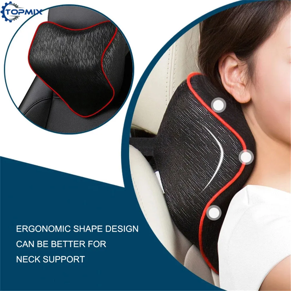 

1 PCS Breathable Soft Car Pillow Space Memory Foam Fabric Neck Headrest Auto Seat Cover Headrest Neck Pillow Universal