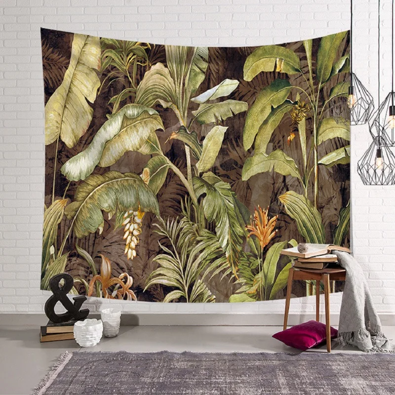 Red Flowers Tapestry Wall Hanging natural Bohemian tapestry mandalas Tenture Murale Blanket arazzo da parete 150x130cm | Дом и сад