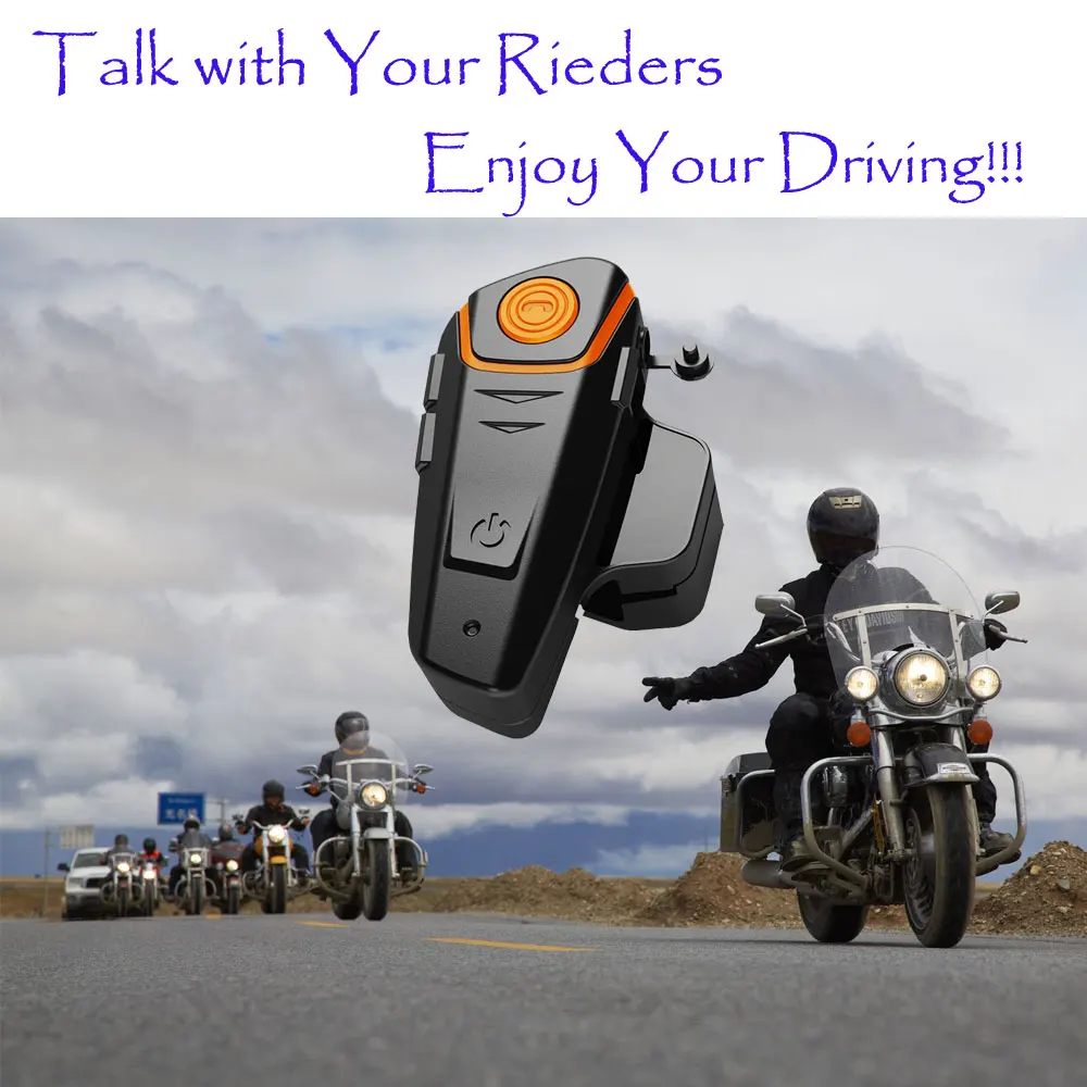 Новая модель 2023 BT-S2 1000 м 30 IPX7 Водонепроницаемая мотоциклетная Bluetooth гарнитура