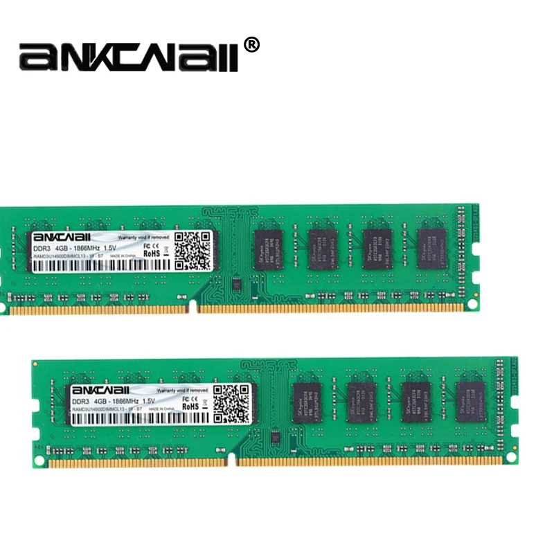 ANKOWALL DDR3 8 ГБ 4 ГБ памяти 1600 МГц 1333 240pin 1,5 V ОЗУ компьютера dimm