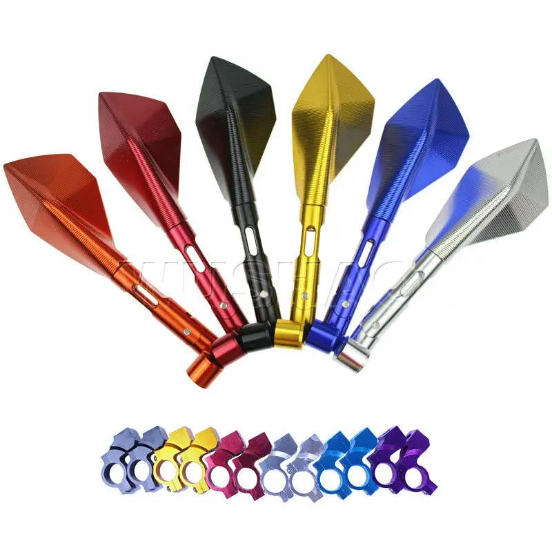 Мотоцикл Универсальный CNC заднего зеркала с монтажным адаптером держатель зажим