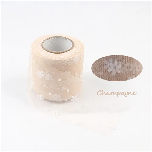 champagne 25 ярдов/партия, 7,5 см, блестящая фатиновая сетчатая юбка-пачка в рулоне, мягкая фатиновая пачка с блестками, сделай сам, украшение для свадьбы, дома, свадьбы, дня рождения - Цвет: champagne