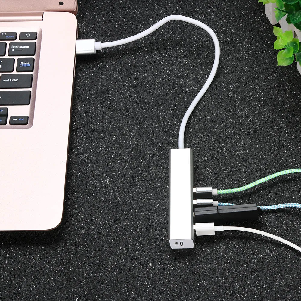2019 модный тонкий и легкий 4 Портовый usb концентратор 3 0 OTG разветвитель с портом