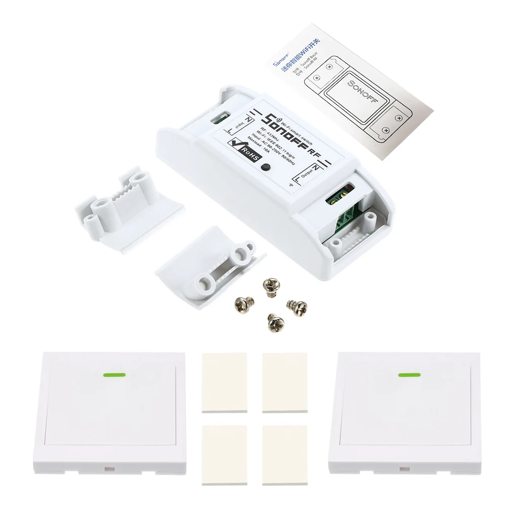 Умный RF Wifi переключатель RF 433 МГц 10A/2200 Вт беспроводной переключатель 86 Тип вкл/выкл переключатель панель 433 МГц RF WiFi Пульт дистанционного управления Передатчик