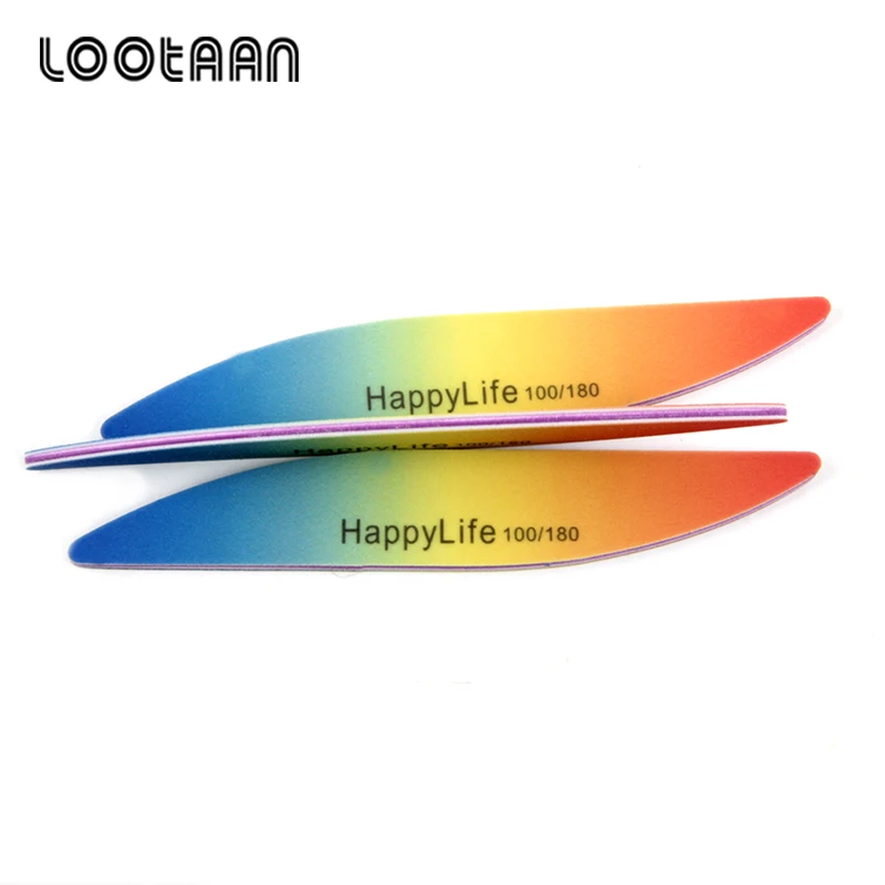

Lootaan 3Pcs/set Gradient Color Nail Files Durable Buffing Nail Art Tool Manicure Pedicure Sanding File UV Gel Polish Tools