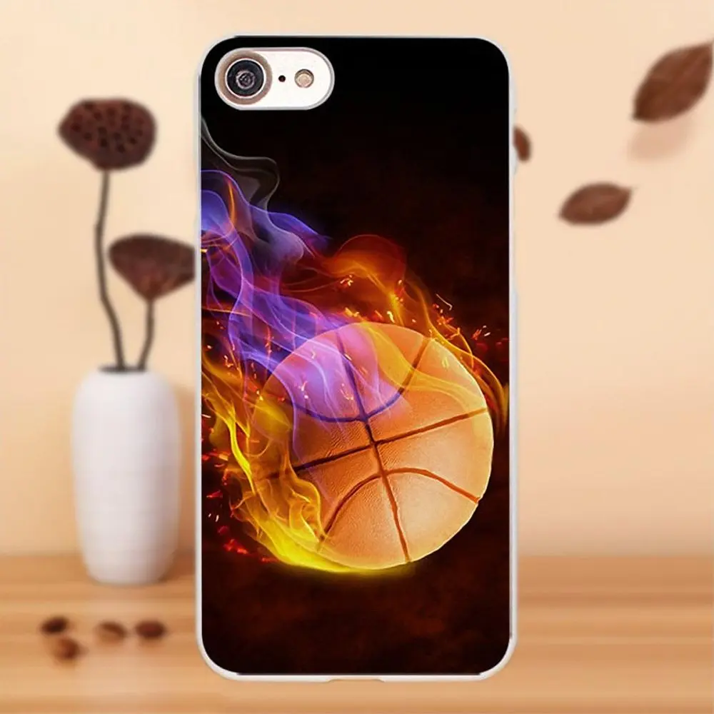 Bixedx Баскетбол пространство Dunk огонь мягкие узоры для Apple iPhone X 4 4S 5 5C SE 6 S 7 8 Plus LG G4 G5