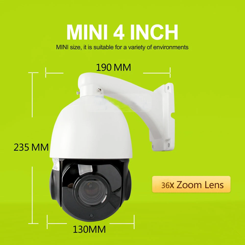 Stardot Wifi мини 1080MP IP PTZ камера сетевая Onvif скоростная купольная 36X зум 100 м ИК Ночное
