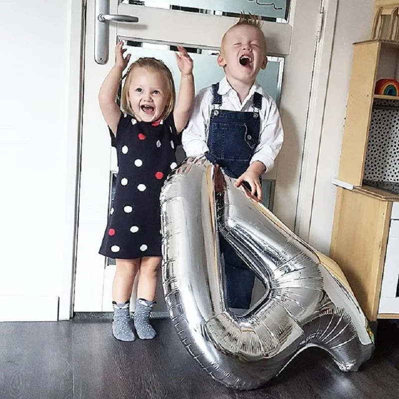 2 шт 32/40 дюймов Тонкий розовое золото номер фольга гелиевые шары поздравляем 18 20 30