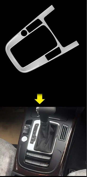 

Стайлинг автомобиля, рамка переключения передач, декоративная панель, отделка, наклейки из нержавеющей стали для Audi A4 B8 Q5 2009-2016 года, аксессуары