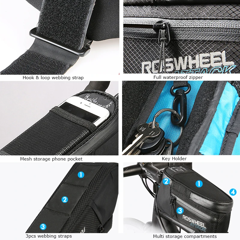 Велосумка Roswheel водонепроницаемая с держателем для телефона серия 121370|phone bag