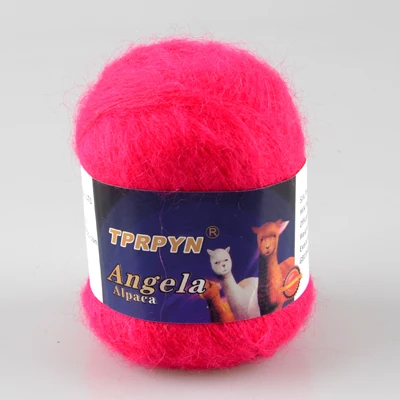 05 rose red TPRPYN 1 шт. = 42 г Мягкая мохеровая пряжа для ручного вязание крючком из шерсти пряжа для вязания норковая шерсть пряжа мохеровая шерсть для вязания - Цвет: 05 rose red