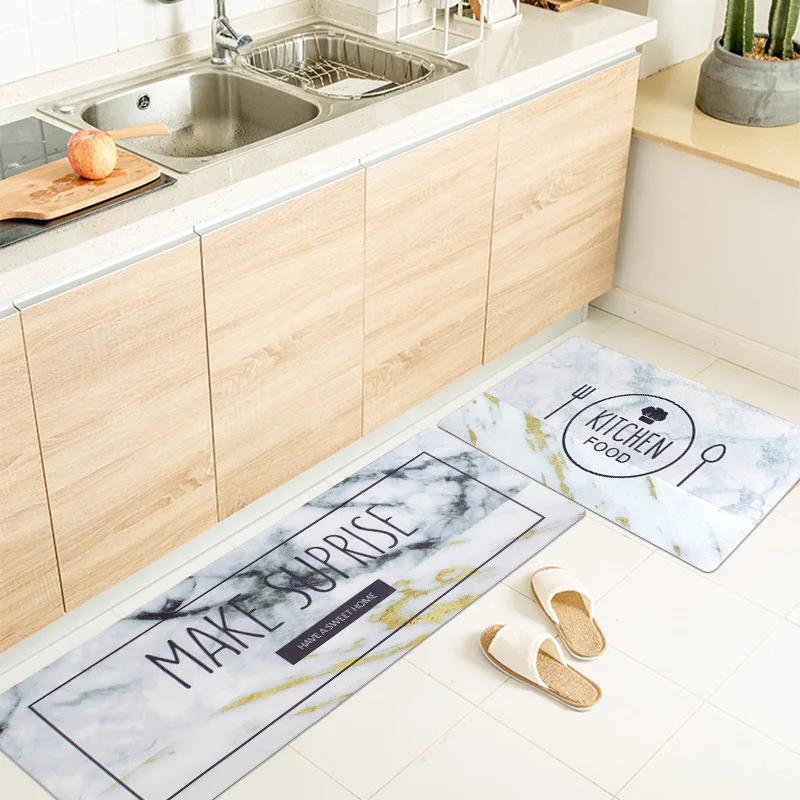 Модный длинный кухонный коврик 45x120 см пвх кухонные коврики Suprise напольный с