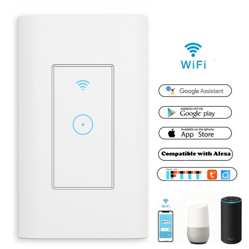 Смарт Wi Fi прерыватель стену сенсорный выключатель света Функция времени