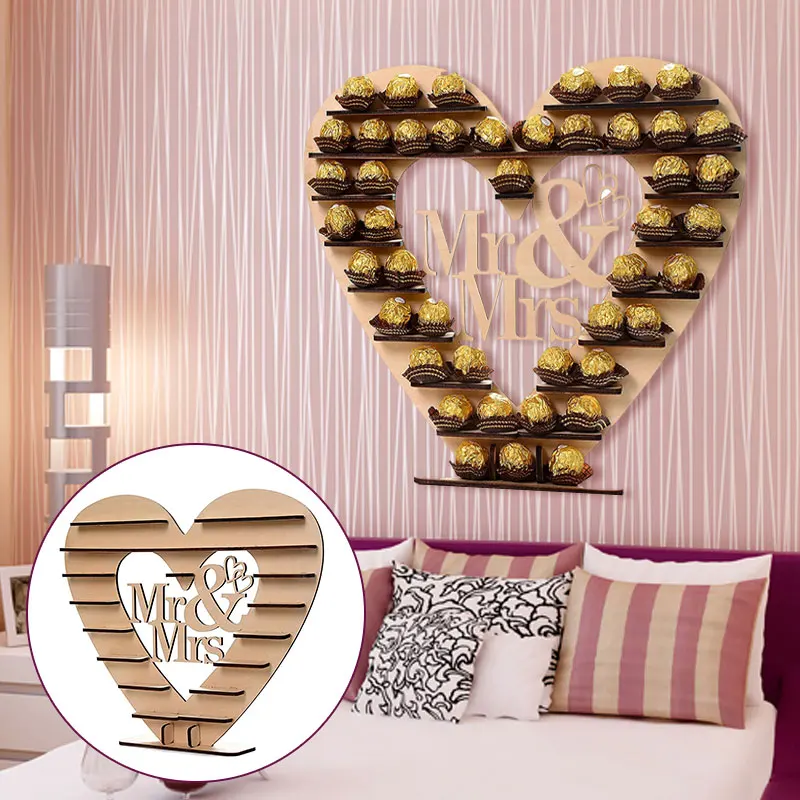 Mr & Mrs выставочный стенд Ferrero Rocher в форме сердца красивый деревянный экономический