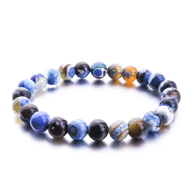 Новый стильный красочный браслет из натурального камня лечебные балансирующие