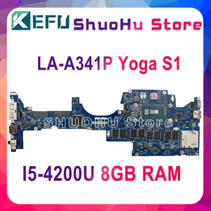 kefu la a341p motherboard for for lenovo thinkpad yoga s1 laptop motherboard zips1 la a341p i5 4200u 8gb ram 100 test original free global shipping