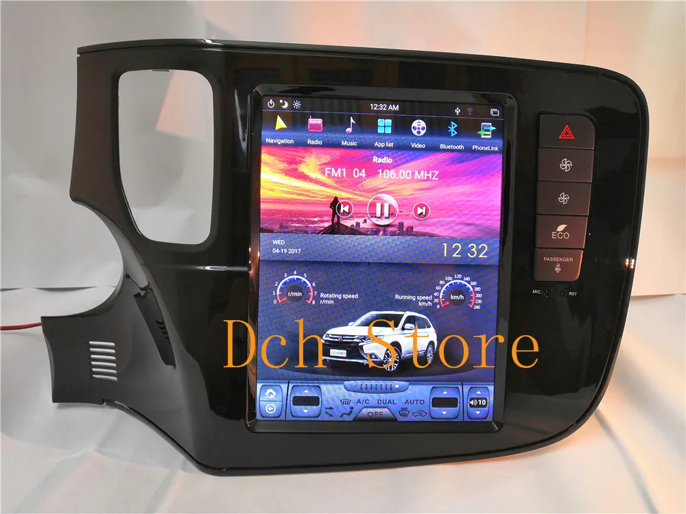 10,4 ''вертикальный экран Tesla стиль Android 8,1 автомобильный DVD gps навигация Радио Аудио плеер для MITSUBISHI outlander- PX6