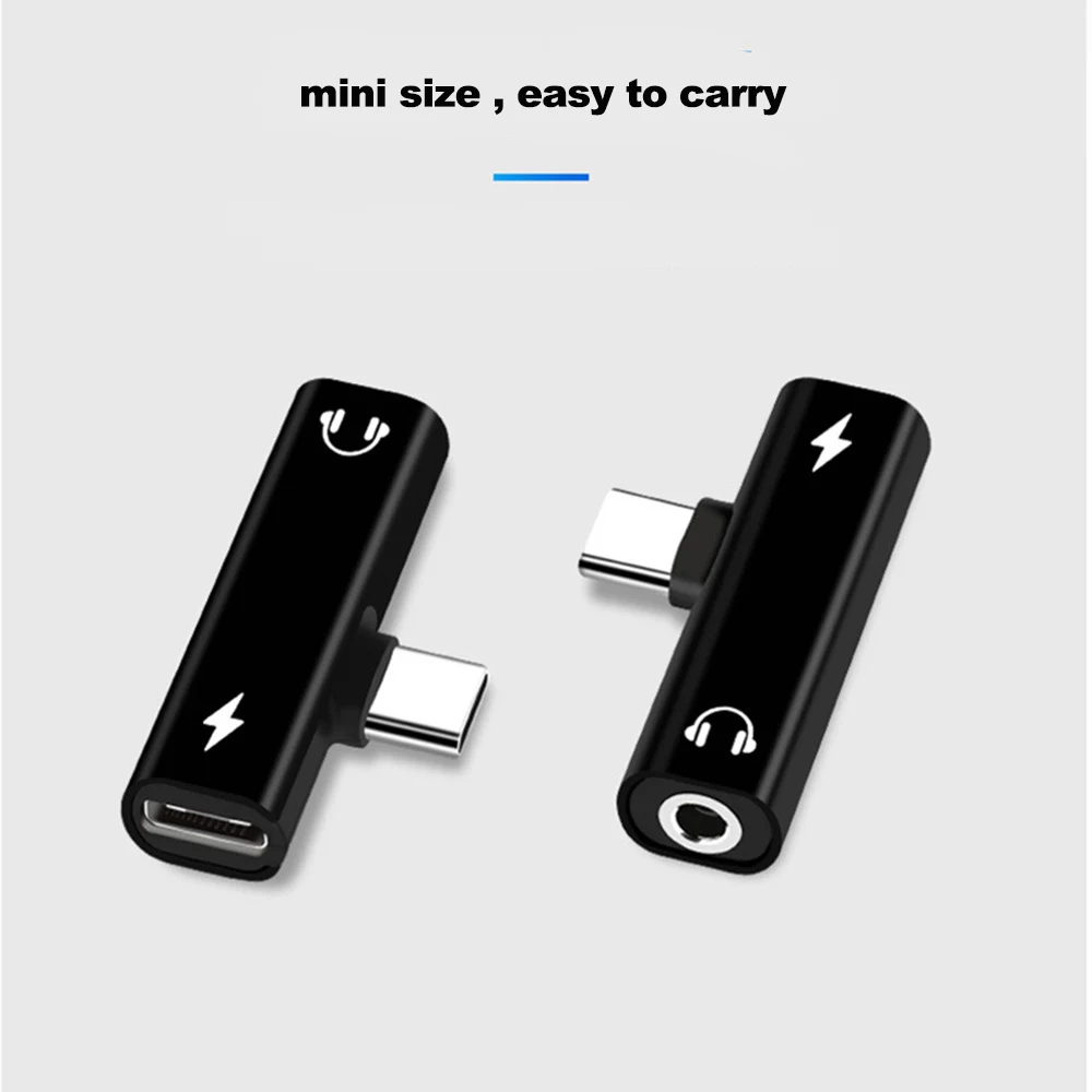 2 в 1 Тип C до 3,5 мм разъем для наушников адаптер для зарядного Тип usb-C аудио адаптер для Xiaomi 6 huawei P10 Коврики 20 Тип C телефонами