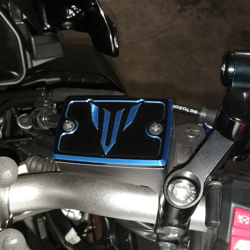 Для Yamaha MT07 MT-07 MT09 MT-09 MT10 MT-10- 16 15 алюминиевый Мотоцикл с ЧПУ передний тормозной масляный резервуар бачок крышка заготовка