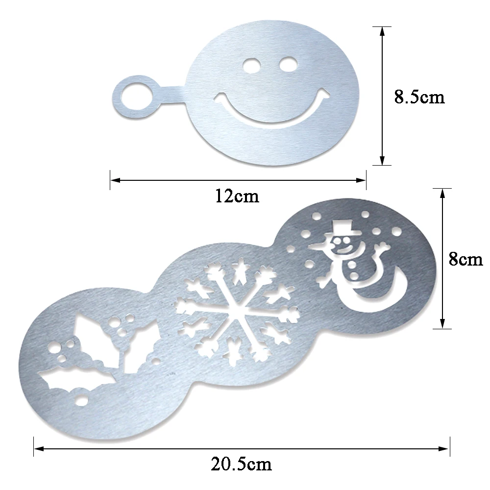 4 шт./компл. трафареты для кофе из нержавеющей стали|embossing mold|embossed stencilembossing set |