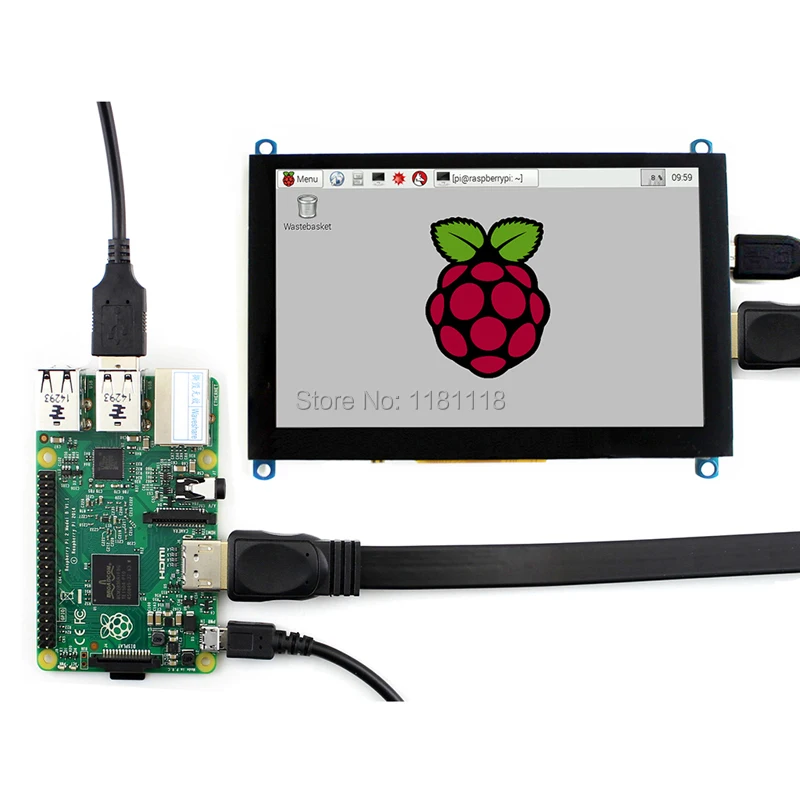 Raspberry Pi 5 дюймовый ЖК USB емкостный сенсорный экран HDMI VGA дисплей для компьютера
