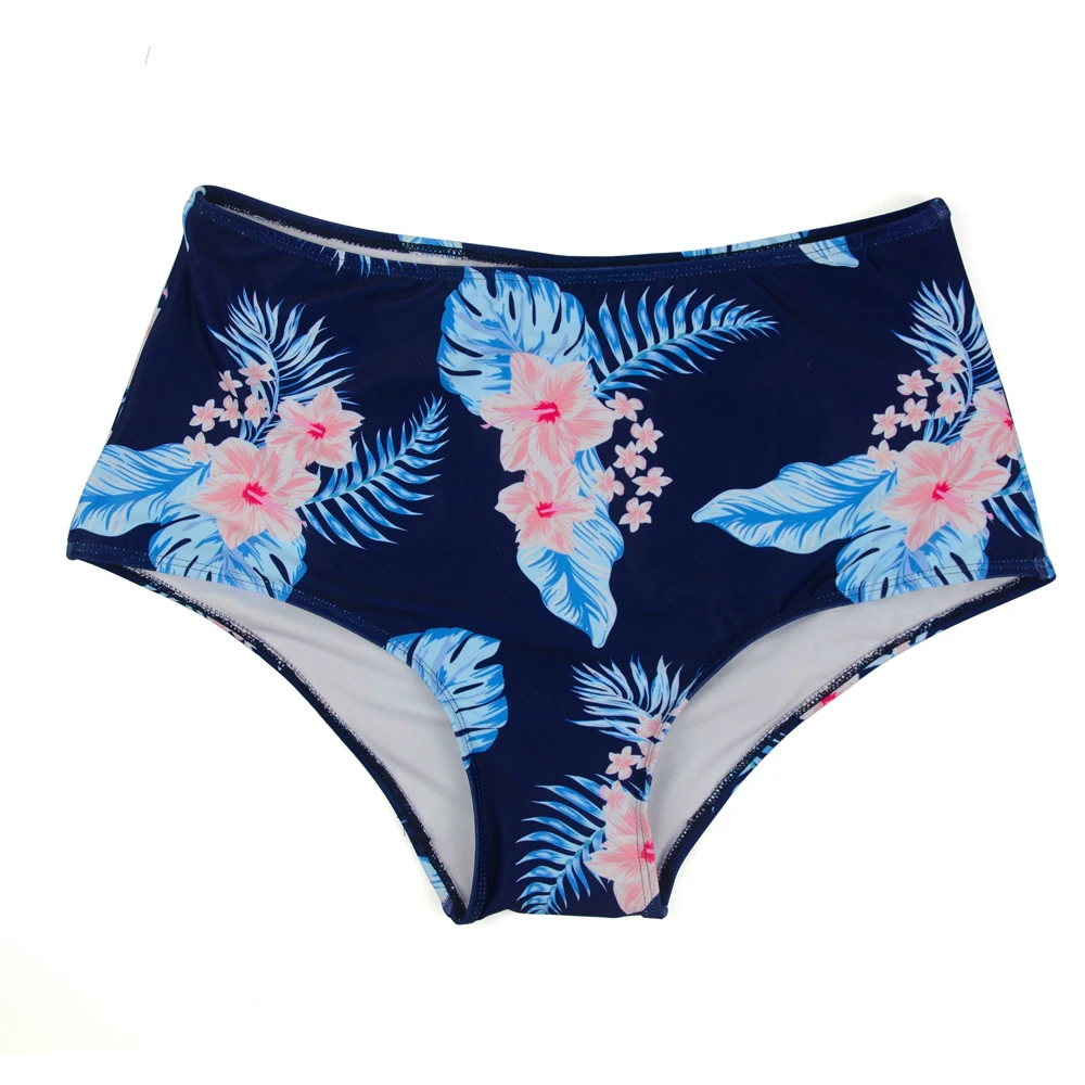 Старинные Цветочные Печатных Двух Частей Костюмы Плюс Размер Женщин Купальники