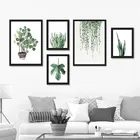 Скандинавский минималистичный тропический растительный лист, холст, художественный принт, зеленое растение, лист, сельские настенные картины для украшения дома DP0382