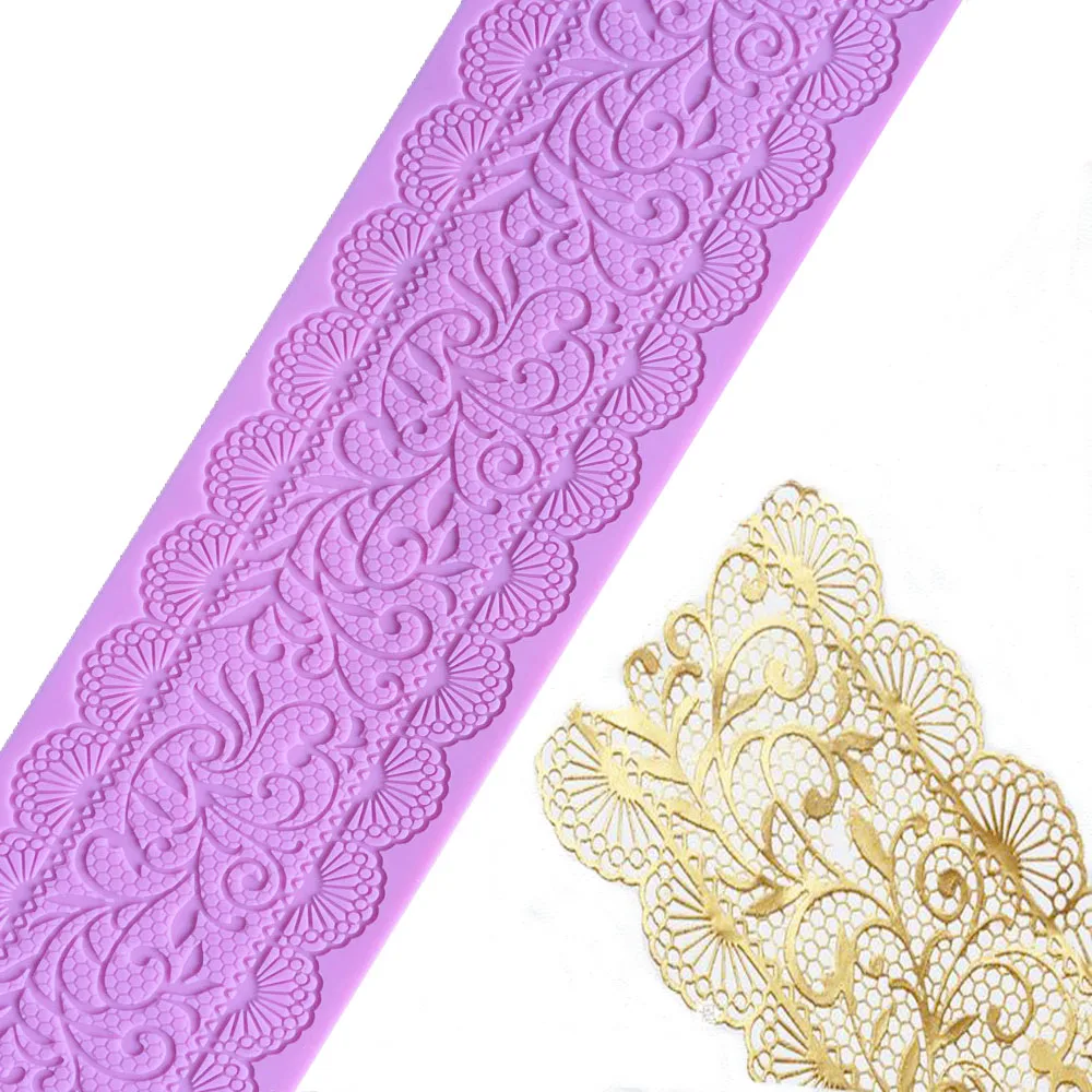 1 шт. большой размер форма цветов для торта кружевная инструменты украшения силиконовая помадки силиконовые