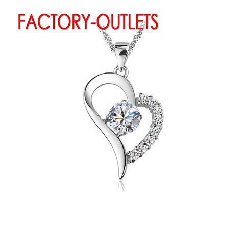 Ожерелье с подвеской-иглой из серебра 925 пробы для украшения, Модный Романтический стиль, в форме сердца, с фианитами, для женщин и девушек, для помолвки