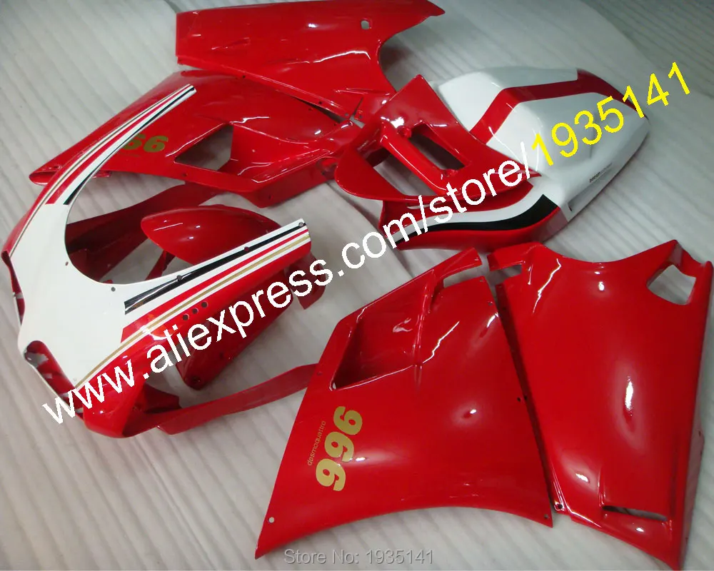

For Ducati 996 748 DUCATI 748 996 1996 1997 1998 1999 2000 2001 2002 Red White Motorcycle Fairing (Injection molding)