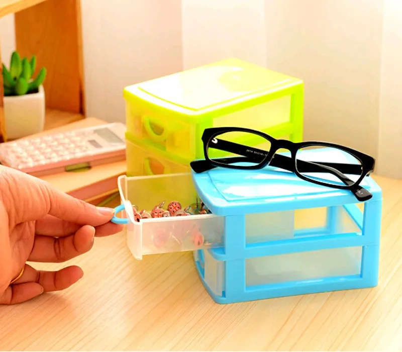 Мини Портативный бабочка макияж Настольный ящик для хранения пластиковый