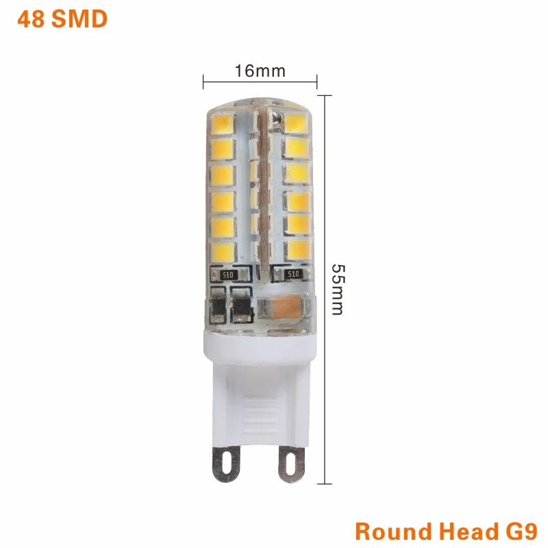 48 LEDs Round G9 светодиодный Лампа 220V 14 Большие размеры 32-48, 64 96 104 светодиодный s COB SMD мини светодиодный G9 лампы светильник Керамика 360 градусов угол луча Светодиодный точечный светильник лампы - Испускаемый цвет: 48 LEDs Round