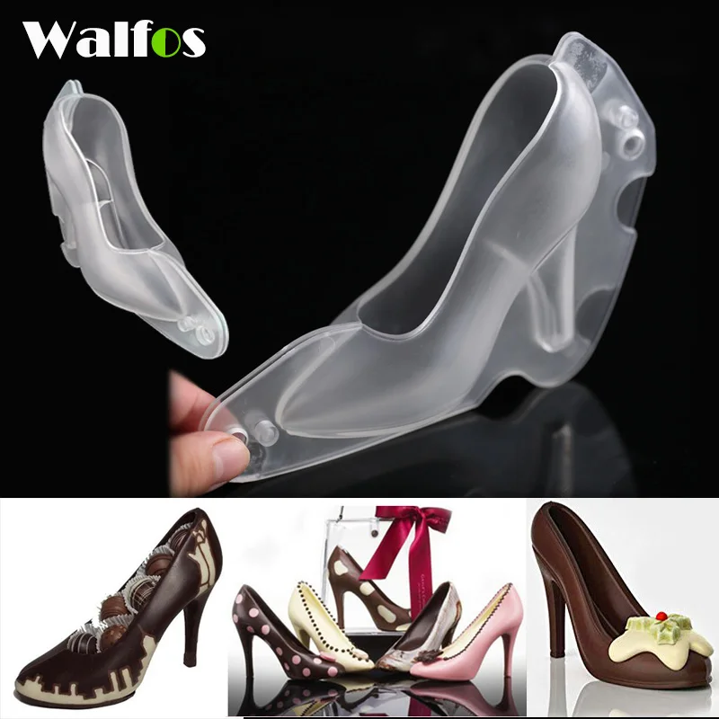 WALFOS помадка обувь на высоком каблуке шоколадная форма для выпечки DIY 3D стерео