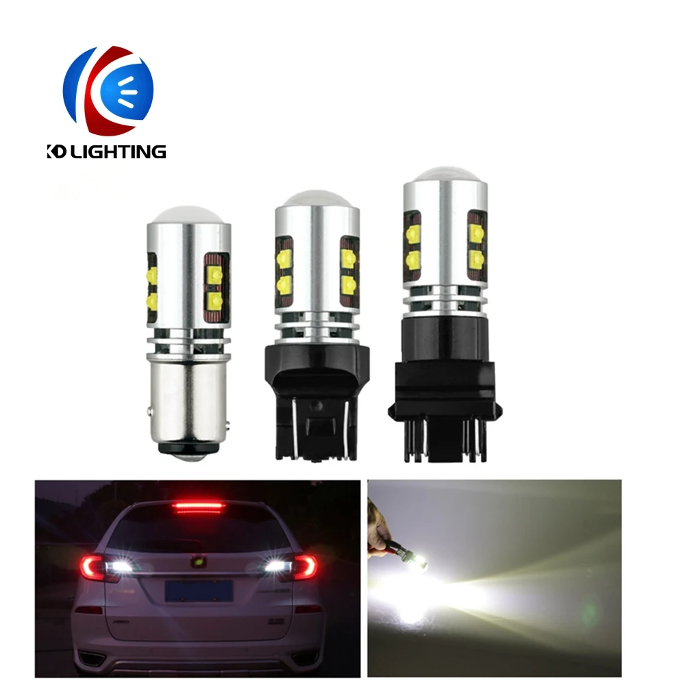 KD 1 шт. светодиодный 1157 1156 7443 3157 автомобильные аксессуары 3535 9SMD 3030 лампы стоп