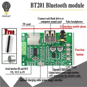 Двухрежимная Плата усилителя мощности Bluetooth BT201, 5,0, без потерь, Tf-карта, U-диск, последовательный порт Ble Spp, прозрачный Транс
