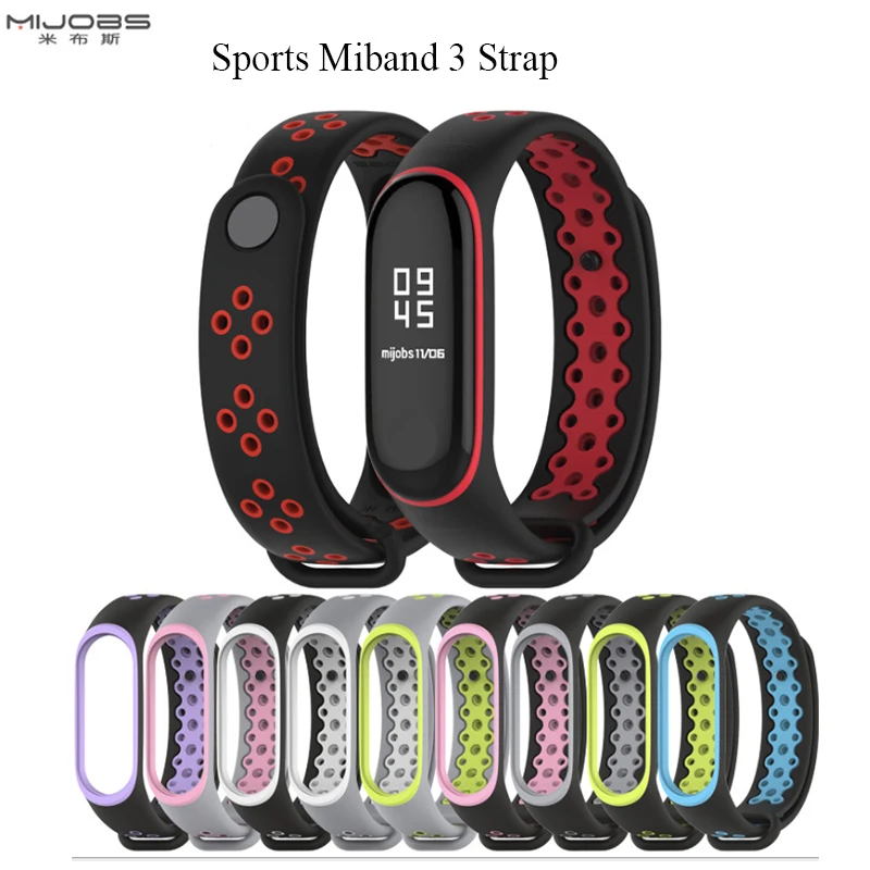 Новейшая мода MIband 3 ремешок дышащий спортивный для запястья dule color sweatproof Замена