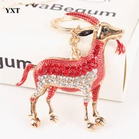 chinese zodiac goat sheep red lovely crystal charm pendant purse bag car key ring keychain birthday gift new accessories