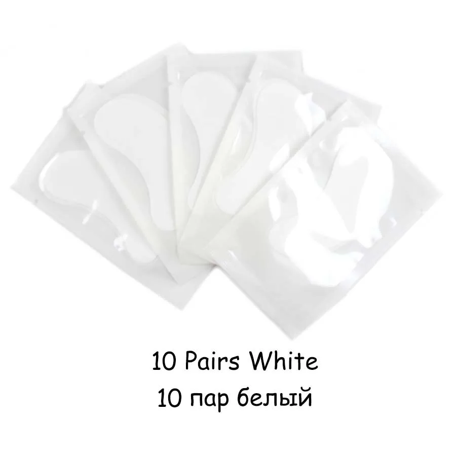10pairs White 10/20 пар прививки ресниц под глазные накладки для наращивания ресниц наклейки на глаза s бумажные глазные гель-Патчи Наклейки Обертывания ресниц патч - Цвет: 10pairs White