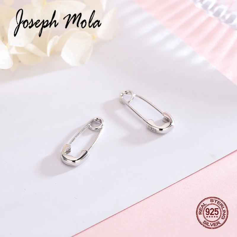 Joseph Mola 100% 925 пробы серебряные серьги Модные бумажные клипсы безопасная булавка